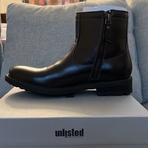 Men’s C-Roam Zip-Up Boot Black Leather Size 11